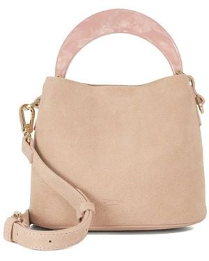 Dune Dharla Suede Mini Satchel - Natural