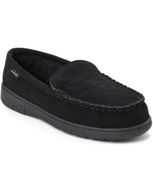 Clarks Suede Venetian Slipper - Black