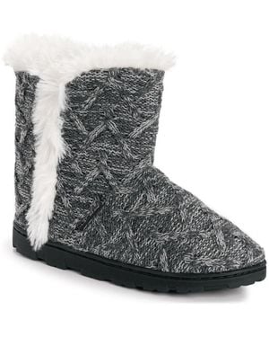 Muk Luks Cheyenne Bootie Slipper - Black