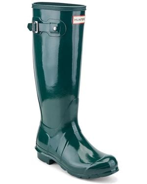 HUNTER Original Tall Gloss Rain Boot - Green