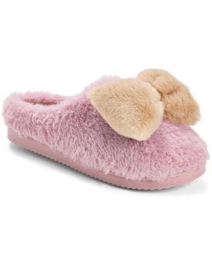 Dearfoams Rosie Furry Icon Clog Slipper - Pink