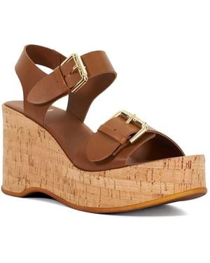 Dune Kamia Platform Sandal - Brown