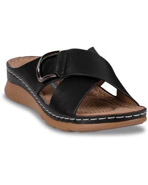 Good Choice Eanna Wedge Sandal - Black