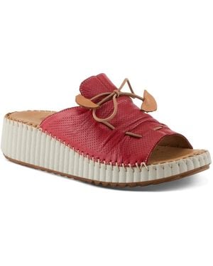 Spring Step Nevelle Wedge Sandal - Red