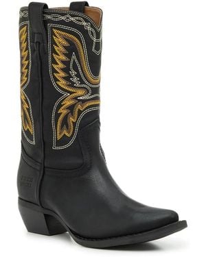 Frye & Co. Irlene Short Deco Stitch Western Boot - Black