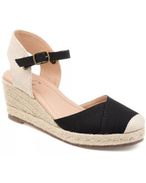 Journee Collection Ashlyn Espadrille Wedge Sandal - Black