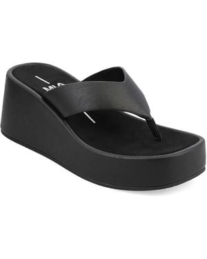 MIA Niccola Wedge Sandal - Black