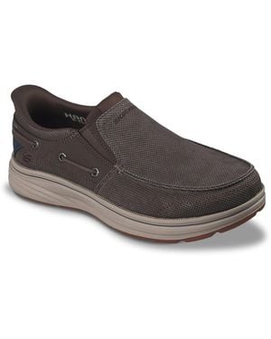 Skechers Wide Width Hands Free Slipins Relaxed Fit Troutt Rustic Slipon - Black