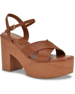 Guess Qeelin Platform Sandal - Brown