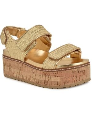 Nine West Heavin Wedge Sandal - Metallic