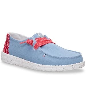 HEYDUDE Wendy Americana Paisley Slipon - Blue