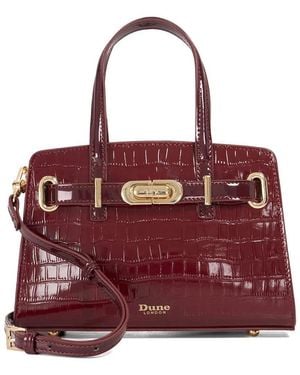 Dune Dinkydefine Leather Satchel - Red