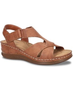 Easy Street Lani Wedge Sandal - Brown