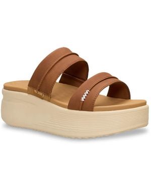 HEYDUDE Austin Slide Classic Wedge Sandal - Brown
