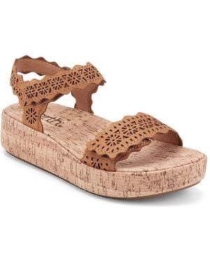 Earth Slata Wedge Sandal - Black