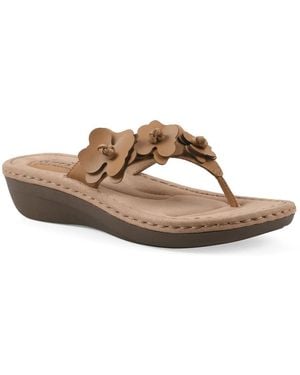 White Mountain Cassilia Wedge Sandal - Brown