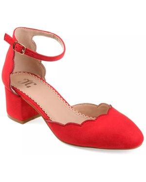Journee Collection Edna Pump - Red