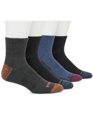 Timberland Performance Cushioned Quarter Socks 4 Pack - Black
