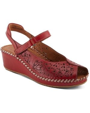 Spring Step Santonio Wedge Sandal - Red