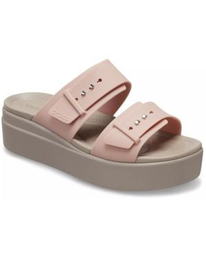 Crocs™ Brooklyn Low Wedge Sandal - Pink