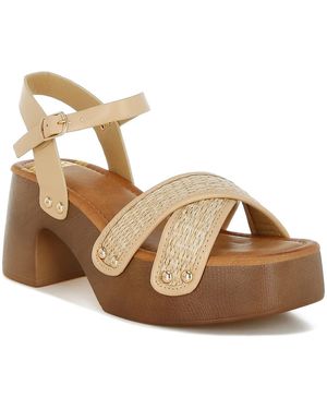Rag & Co Qasa Platform Sandal - Metallic