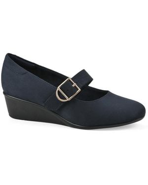 White Mountain Bolford Mary Jane Wedge Pump - Blue