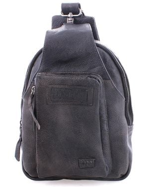 Bed Stu Beau Leather Sling Bag - Black