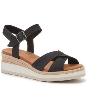 TOMS Margot Espadrille Wedge Sandal - Black