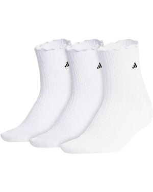 adidas Performance Ruffle 3Pack Quarter Sock - Black