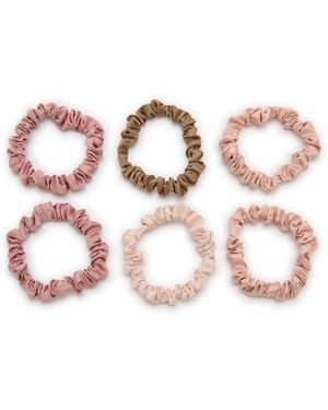 Kitsch Satin Scrunchie Set 6 Ct - Pink