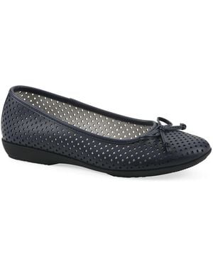 White Mountain Wide Width Carris Ballet Flat - Blue