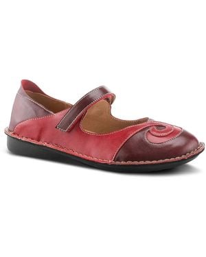 Spring Step Cosmic Mary Jane Flat - Red