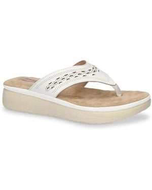 Easy Street Sonny Platform Flip Flop - White