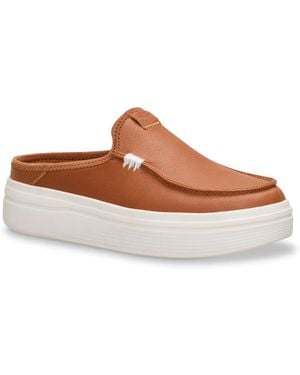 HEYDUDE Austin Lift Platform Slipon - Brown