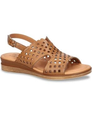Easy Street Martella Wedge Sandal - Brown