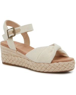 TOMS Kinsley Platform Wedge Sandal - Metallic