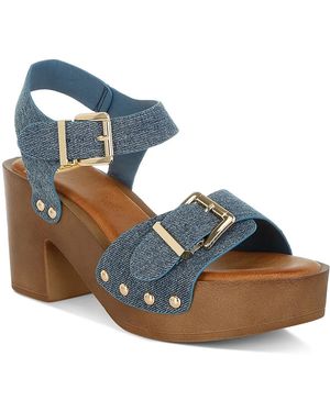 Rag & Co Vipasa Platform Sandal - Blue