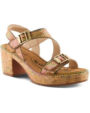 L'ARTISTE Jess Platform Sandal - Metallic
