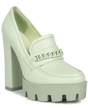 Rag & Co Corinne Platform Pump - Green