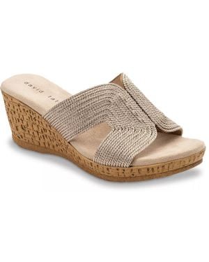David Tate Vikki Wedge Sandal - Brown