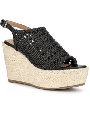 Vintage Foundry Cynthia Espadrille Wedge Sandal - Black