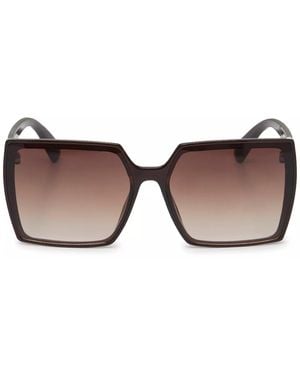 Jessica Simpson Square Glitter Sunglasses - Brown