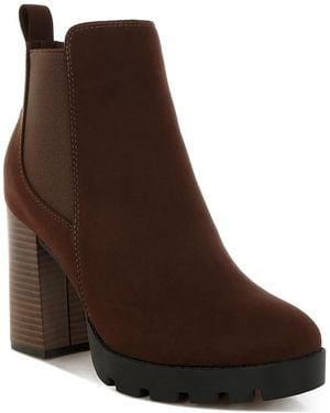 LONDON RAG Sonia Platform Bootie - Brown