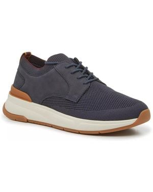 Vince Camuto Navy Knit and Brown Leather Casual Oxfords with Red Trim Vince Camuto Haldane Knit Oxford (Men) | Nordstrom main image 3