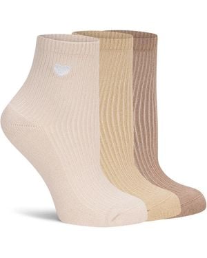 Lemon Power Lover Quarter Socks 3 Pack - Black