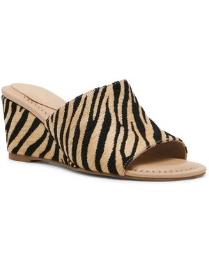 Anne Klein Charisma Peep-toe Wedge Heel Sandals - Brown