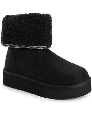 Muk Luks Amelia Platform Bootie - Black