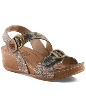 L'ARTISTE Gotta Get Wedge Sandal - Gray