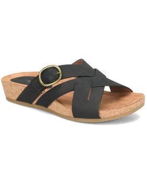 EuroSoft Grainger Wedge Sandal - Black