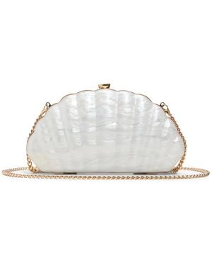 ALDO Sheshell Clutch - White